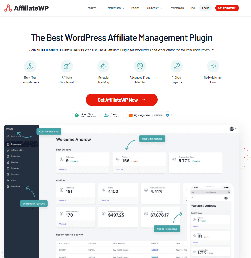 AffiliateWP – WordPress Plugin